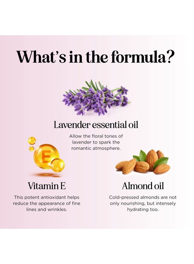 Maple Holistics Tempting Lavender Massage Oil for Couples - Aromatherapy Sensual Massage Oil for Date Night with Lavender Essential Oil and Sweet Almond Oil - Vegan Non Staining Non Greasy Smooth Gliding Formula - Image 4